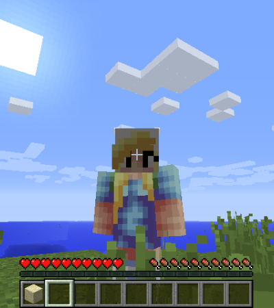 Screenshot of the author's Minecraft character