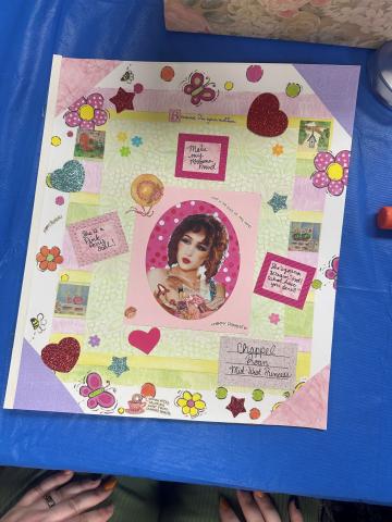 Photograph of a finals scrapbook page