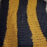 Blue and yellow blanket