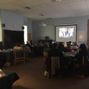 Participants watching Downton Abbey
