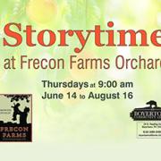 Flyer for Storytime in the Orchard