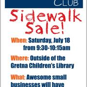 Young Entrepreneur Club sidewalk sale flyer