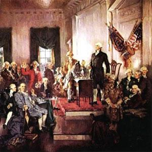 The Scene at the Signing of the Constitution of the United States, painted by Howard Chandler Christy in 1940.