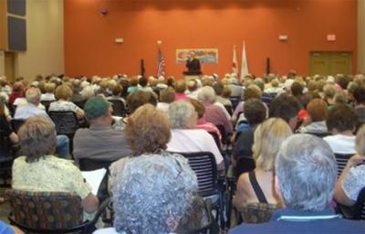 More than 300 fans gathered to hear author Harlan Coben speak at Palm Beach County Library System’s Writers LIVE! series.