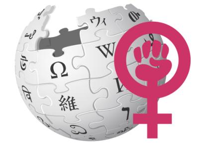 Wikipedia logo with feminism symbol