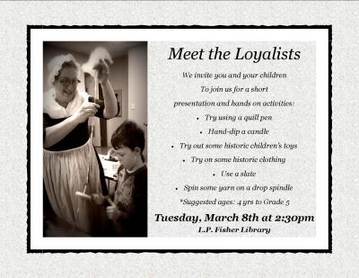 A flier promoting Meet the Loyalists