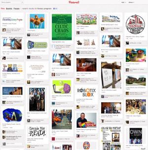 Just a taste of the library programming–related pins on Pinterest.