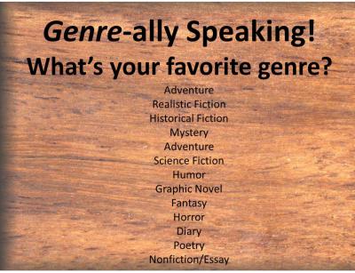 Genre-ally Speaking! What's your favorite genre?
