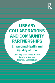 Photograph: Book cover for Library Collaborations and Community Partnerships: Enhancing Health and Quality of Life