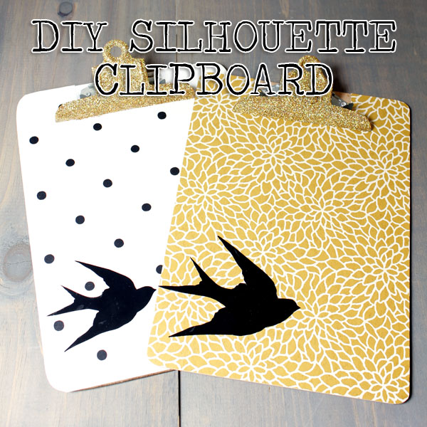 DIY silhouette clipboard