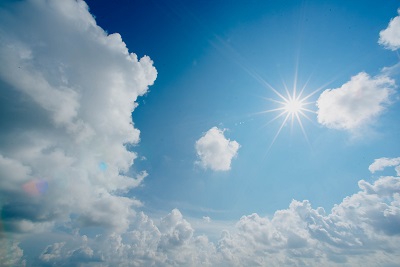 Photo of sun and blue skies