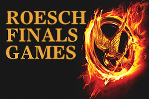 Hunger Games finals week logo by Nichole Rustad.