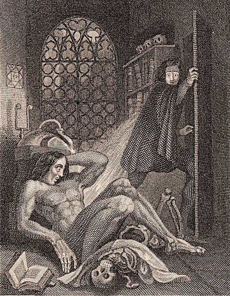 Frontispiece to 1831 edition of Frankenstein 