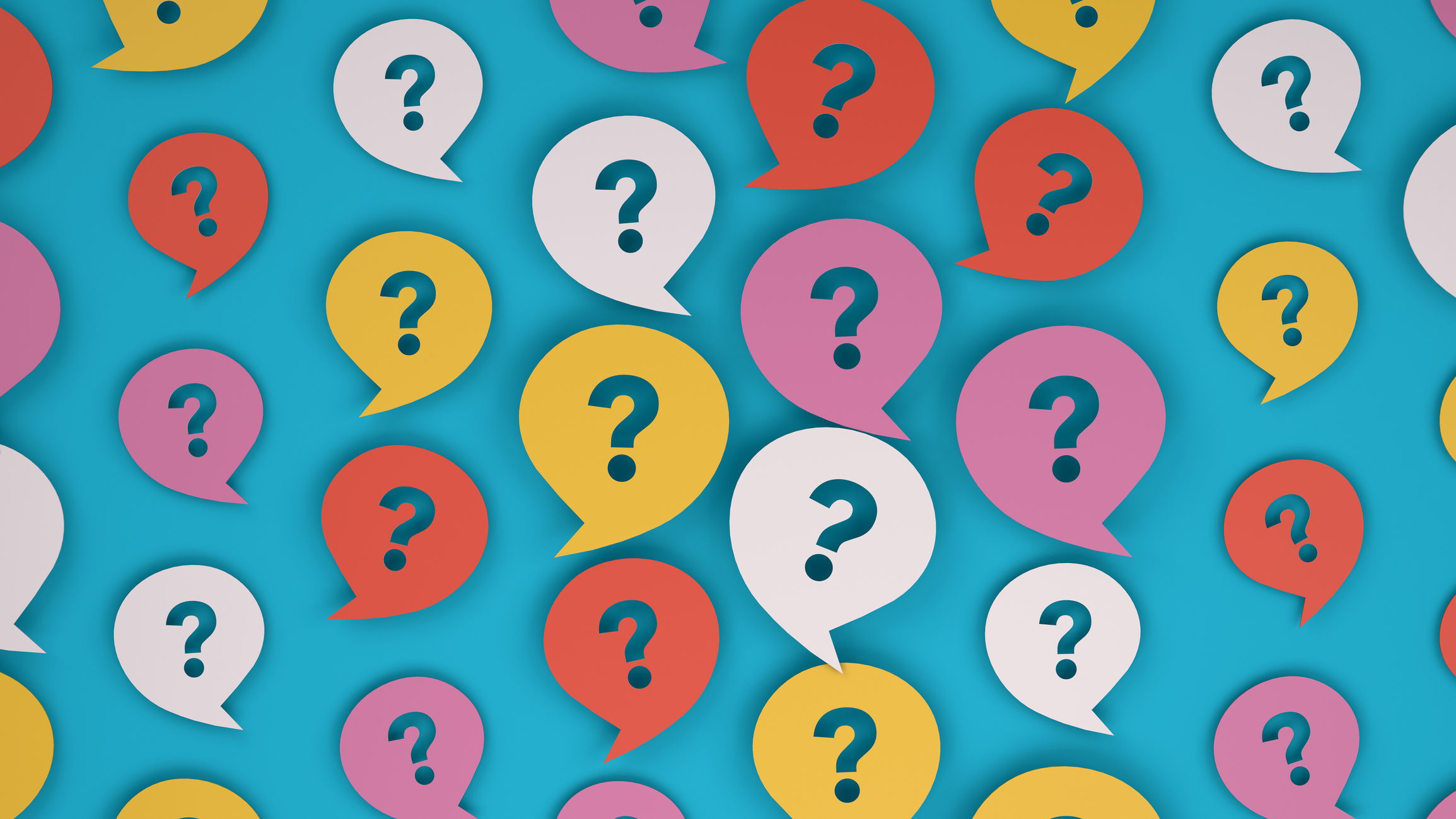 colorful question mark background