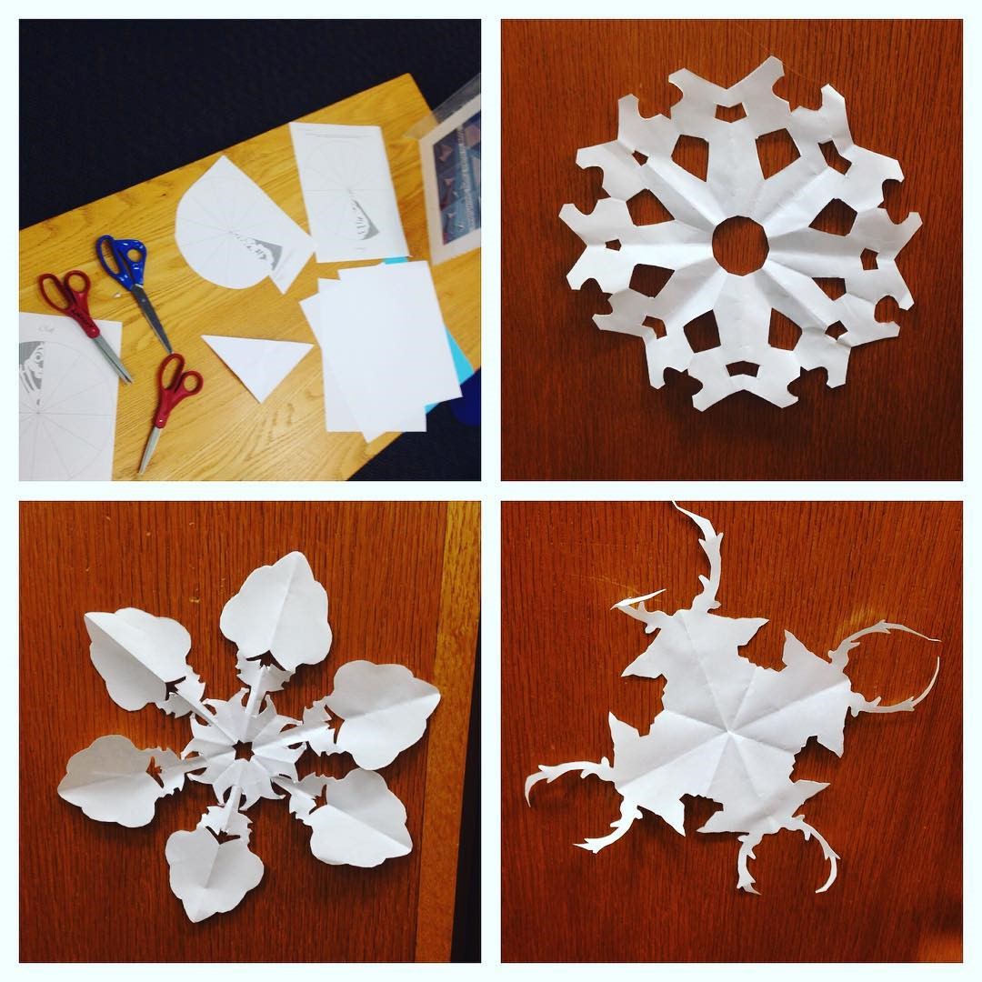Four paper snowflakes
