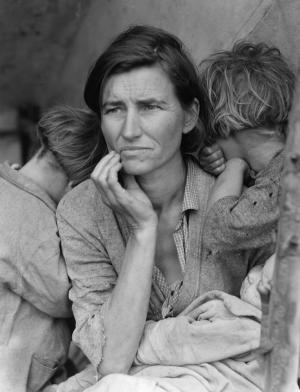 Dorothea Lange, Migrant Mother and Children  (Library of Congress, Prints and Photographs Division,Washington, D.C.)