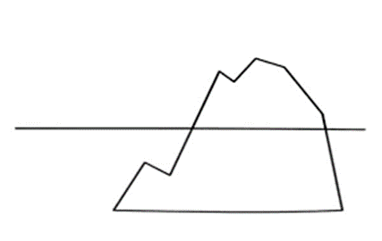 iceberg outline drawing