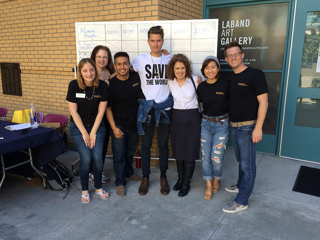 Student and library staff team for LMU's 2016 Human Library