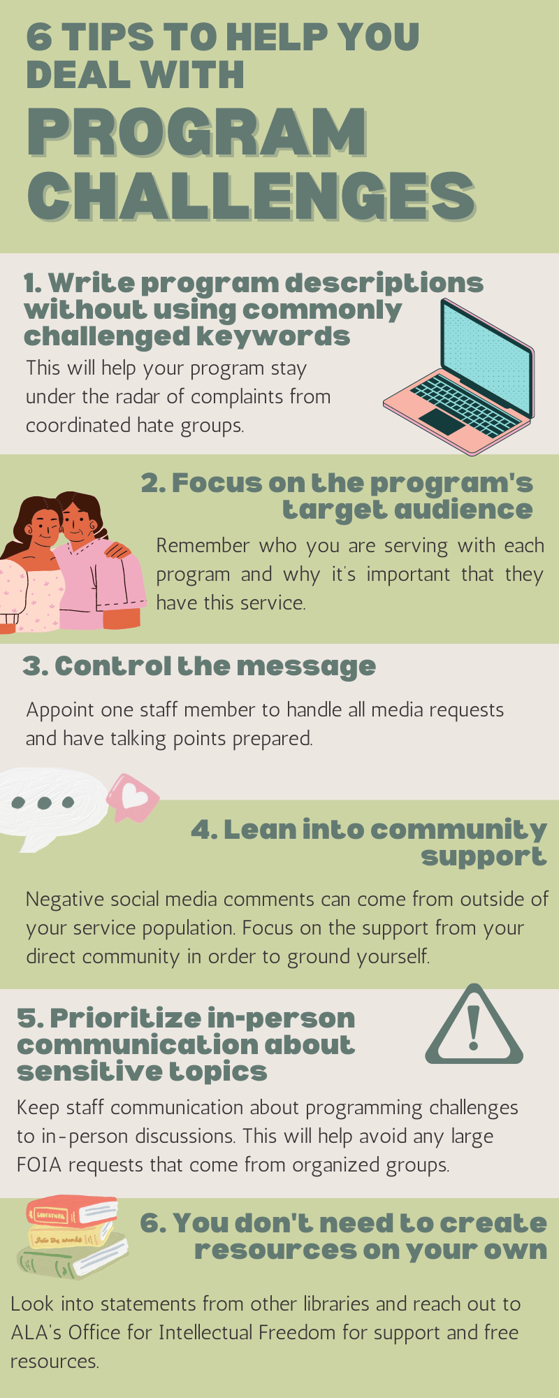 Infographic: 6 TIPS TO HELP YOU DEAL WITH PROGRAM CHALLENGES