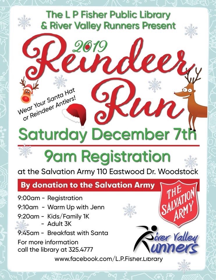 Poster, LP Fisher Public Library's Reindeer Run