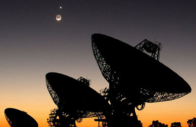 Satellite broadcasting dishes