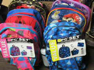 Several new children's backpacks