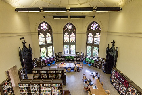 New York Public Library's Jefferson Market branch interior.