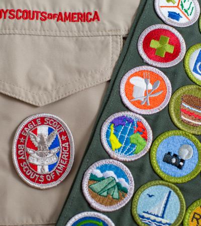 Photograph of Boy Scouts badges