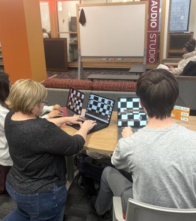Students at a laptop