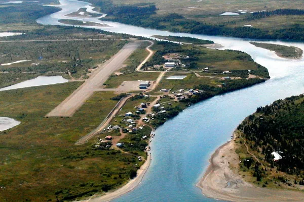 Aerial shot of Igiugig