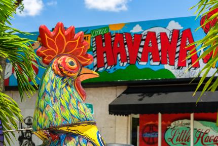historic Calle Ocho rooster in Miami's Little Havana