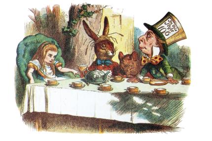 Lewis Carroll's Mad Hatter tea party