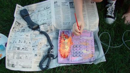 Phone being painted 