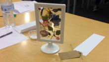 A finished flower frame A finished flower frame