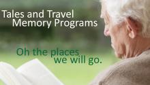 Tales and Travel banner, man reading