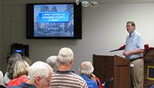 Author and historian Eric Musgrove explains the county's history during a Lunch n' Learn session.