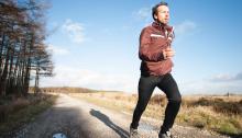 March into Health Man running outdoors