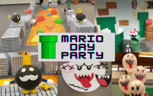 Photos from the Mario Day event. Text reads: Mario Day Party