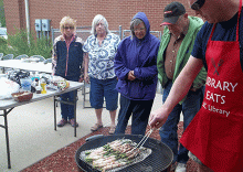 Participants in the South Sioux City Library Eats program Participants in the South Sioux City Library Eats program
