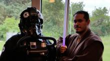 Cosplayers dressed as Star Wars characters 