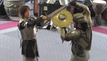 Two knights fight against one another. Two knights fight against one another.