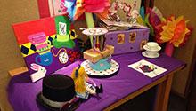 Mad Hatter Tea Party decorated table Mad Hatter Tea Party decorated table