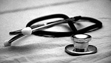 Black and white stethoscope Black and white stethoscope
