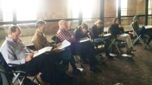 Talking Truth: Finding Your Voice Around the Climate Crisis A panel of people taking notes