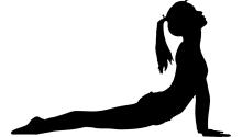 Yoga pose silhouette