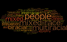 Ae Wordle that describes what it means to be multiracial