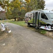 Photo of bookmobile at the Cryptid Hunt