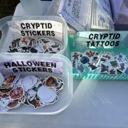 Cryptid stickers, tattoos and Halloween stickers