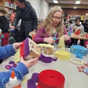 People making pinatas