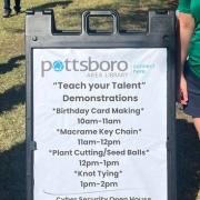 Outdoor signage for Pottsboro events for Teach your Talent